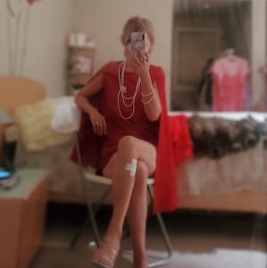 Red cocktail dress